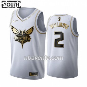 Camiseta Niños Charlotte Hornets Marvin Williams 2 2019-20 Nike Blanco Golden Edition Swingman
